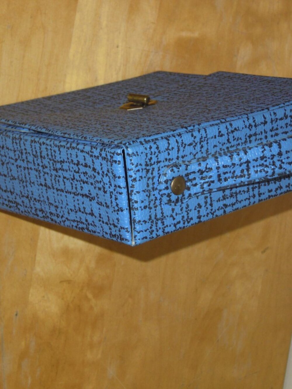 Vintage Blue Black Vinyl Record Carrying Case Box Holder 45s 60/70s EXC COND - Picture 5 of 7